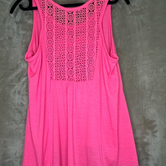 NO BOUNDARIES PINK SKULL TOP WITH LACED BACK - Picture 9 of 11